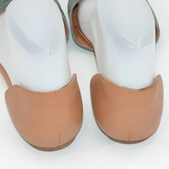 Jeffrey Campbell Teal Aqua Blue Green Snakeskin Leather Flats Court Shoes 6.5 - Picture 4 of 7